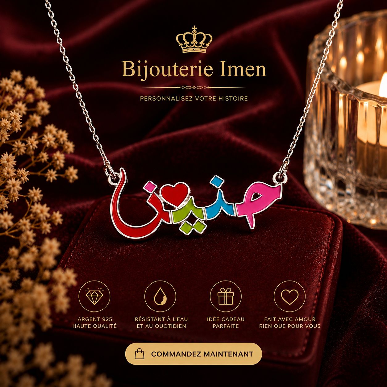 Collier Prénom en Couleur vue 1