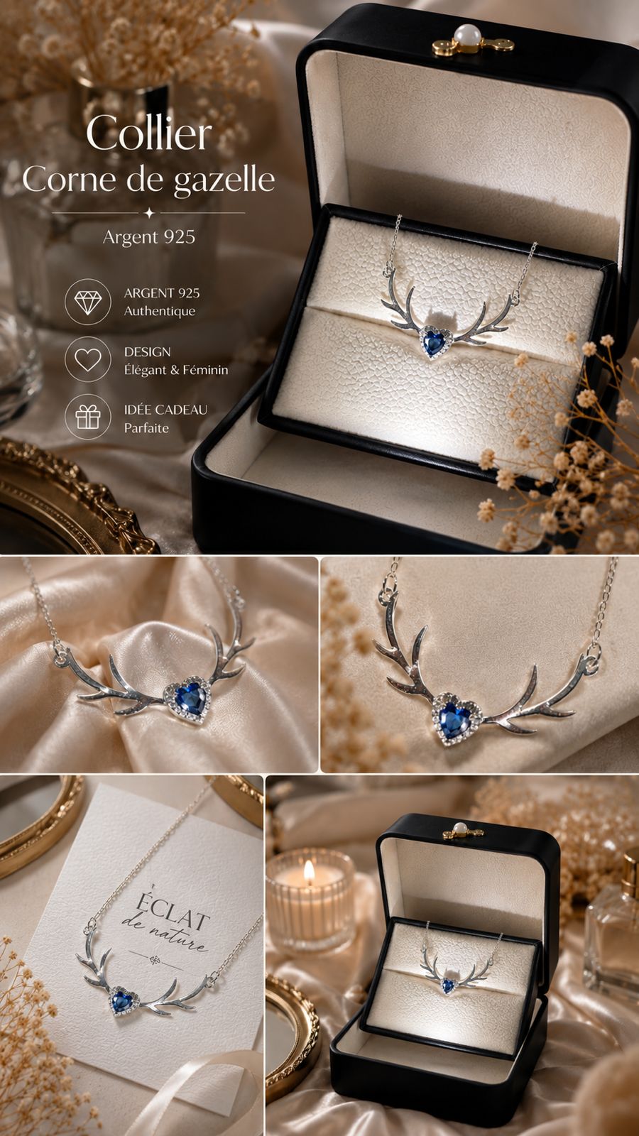 Collier Corne de Gazelle vue 2