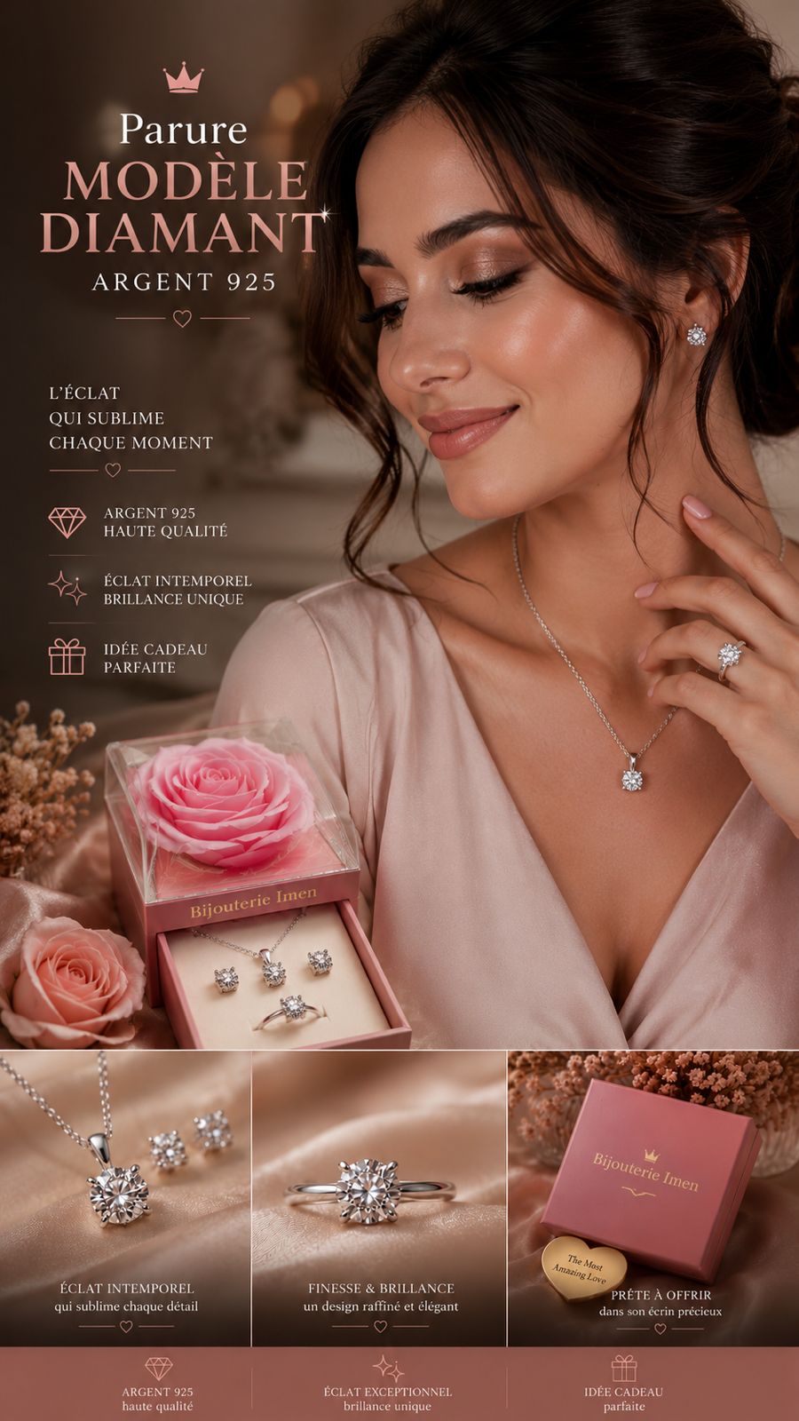 Parure Modèle Diamant vue 1