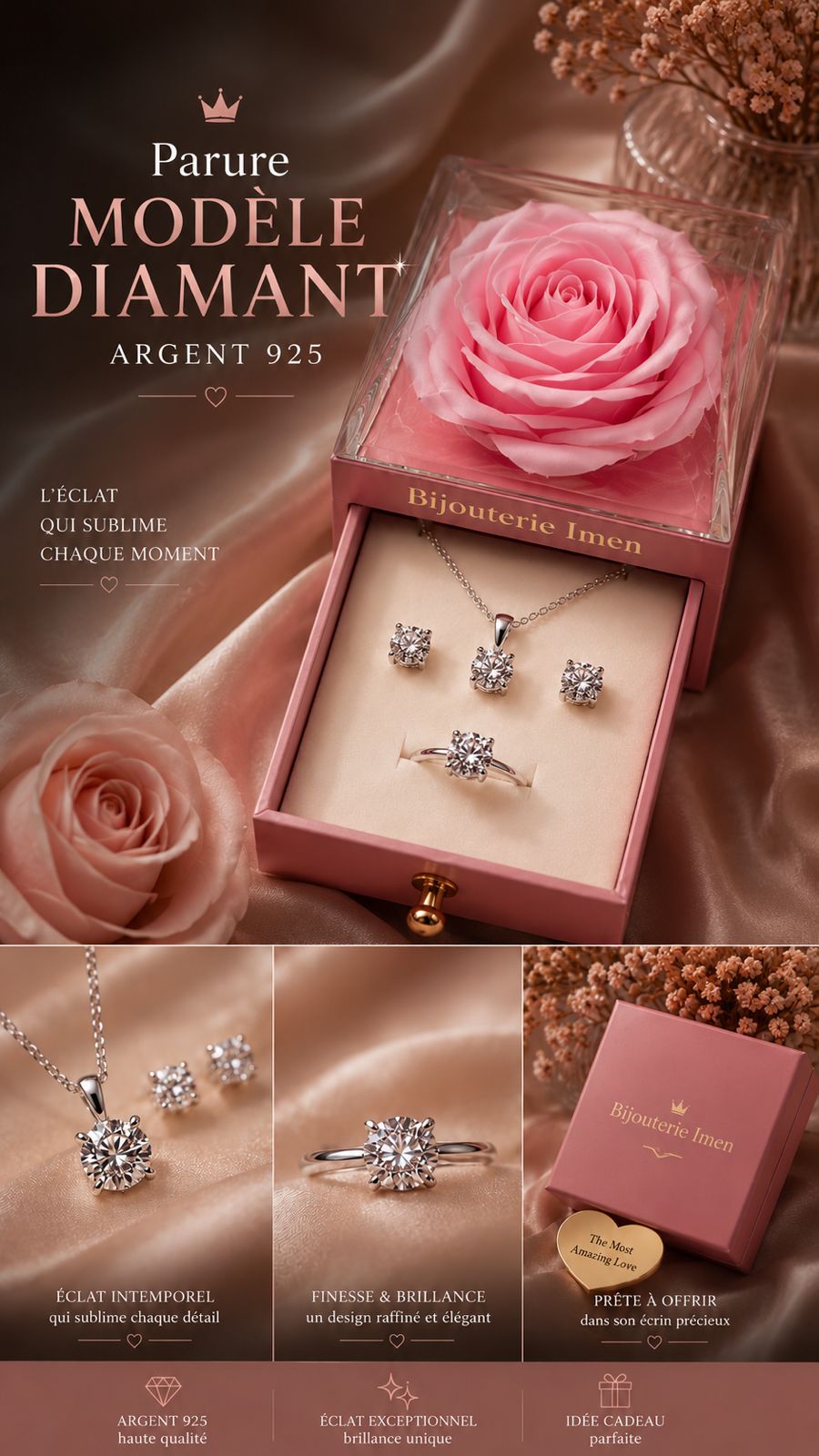 Parure Modèle Diamant vue 2